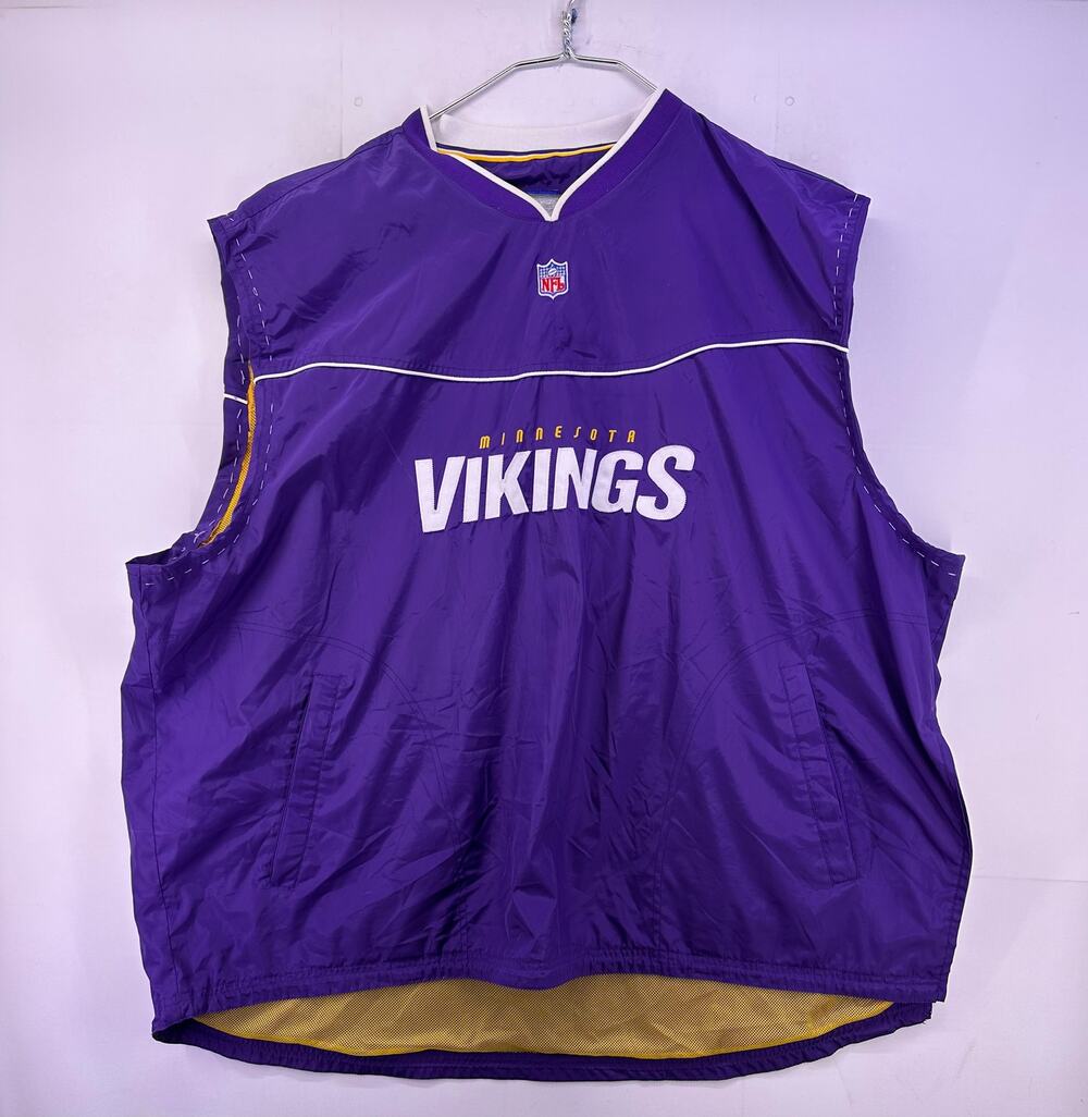 Vintage NFL MN Vikings On Field Reebok Purple Vest Sz 4XL